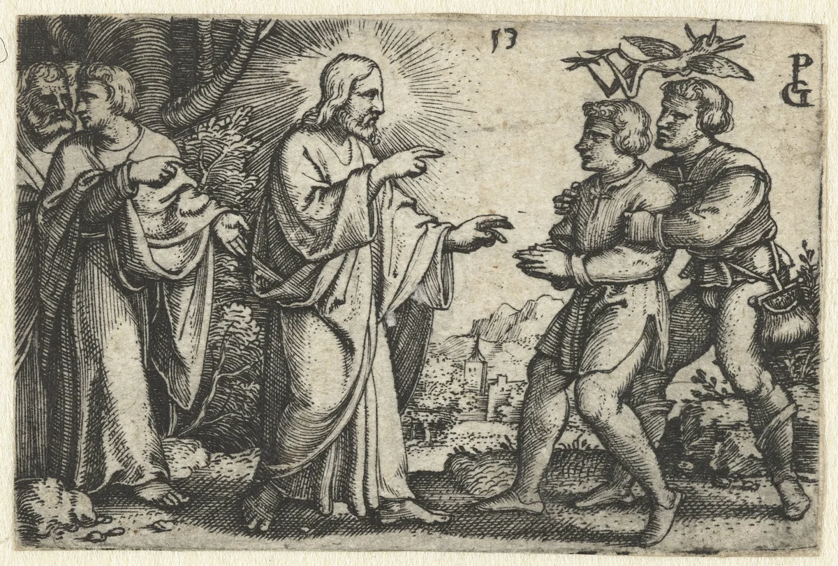 Christus geneest bezeten man by Unknown, print, 1534-1535