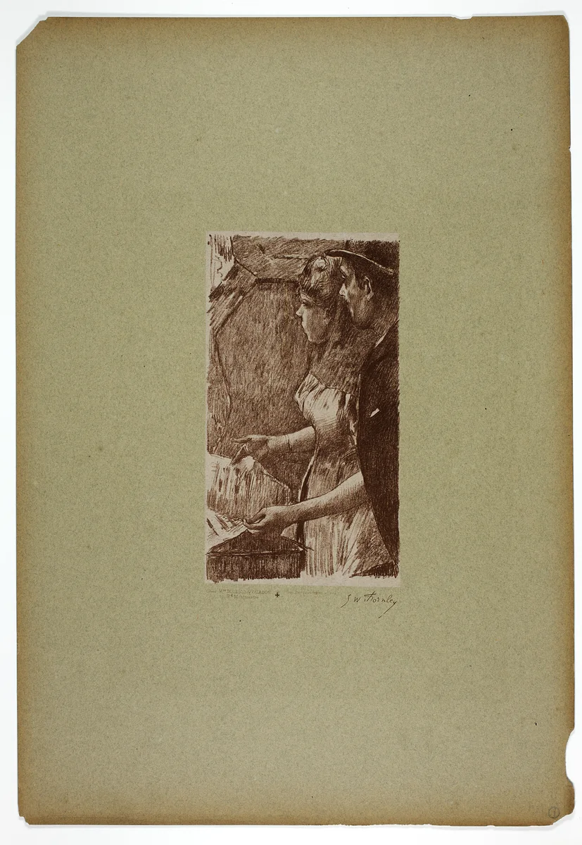 Singer Waiting by Georges-William Thornley, print, 1889-1890