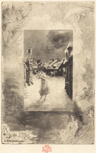 Le Bas-Hamet by Félix-Hilaire Buhot, print, 1879-1880