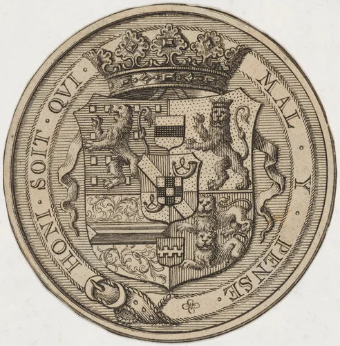 Coat of Arms in a Circle by Unknown 19th Century, print, 1800-1899