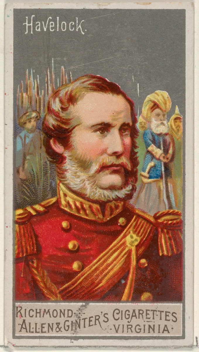 Henry Havelock, from the Great Generals series (N15) for Allen & Ginter Cigarettes Brands by Allen & Ginter, print, 1888