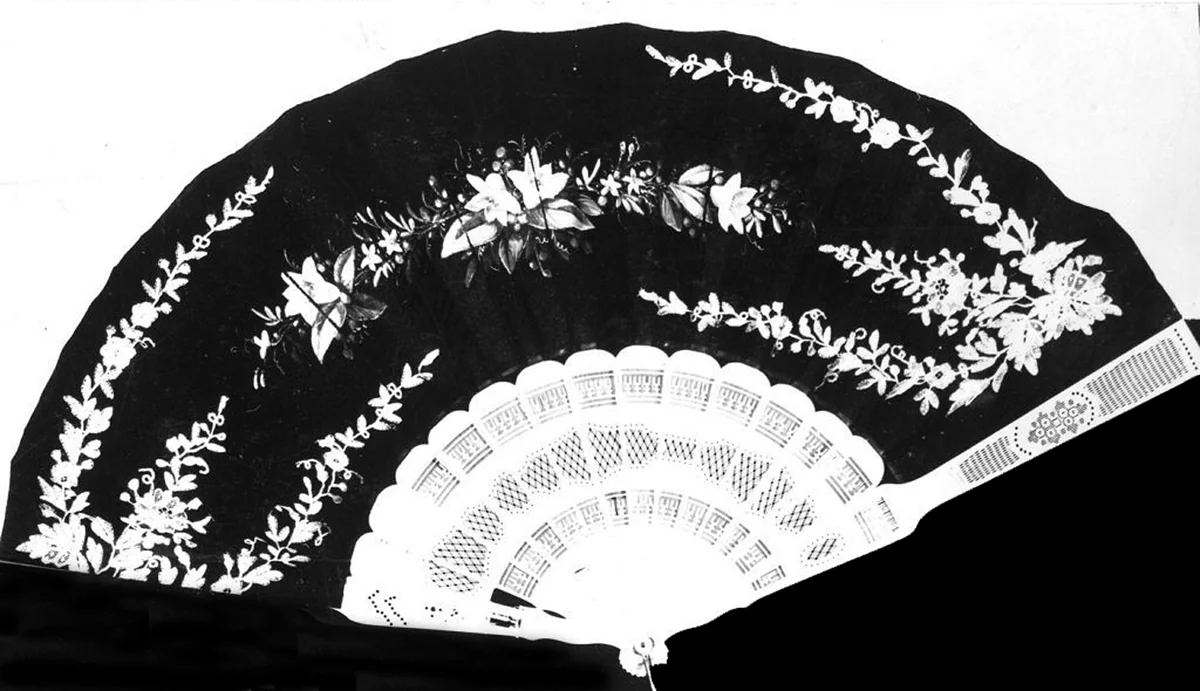 Fan by France, textile, 1860-1880