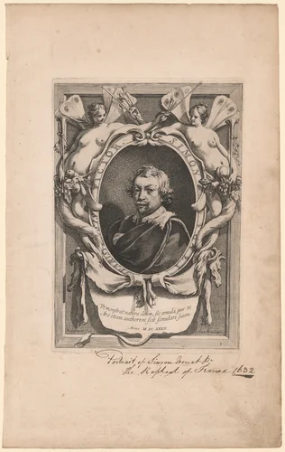 Portrait of Simon Vouet by François Perrier, print, 1632