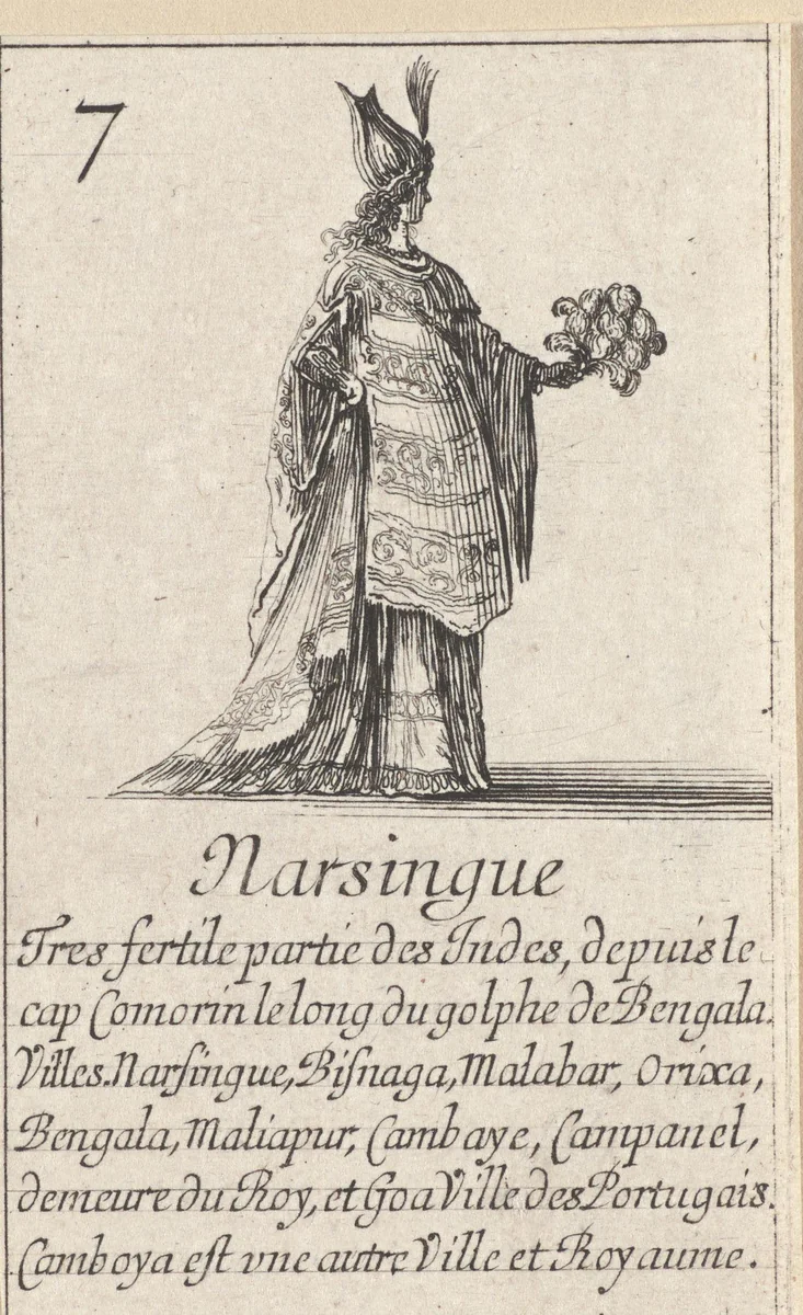 Vrouw uit Narsingh by Stefano della Bella, print, 1620-1664