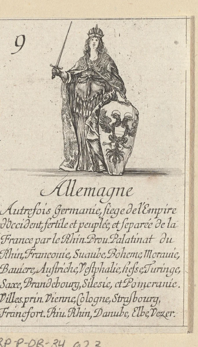 Vrouw uit Duitsland by Stefano della Bella, print, 1620-1664