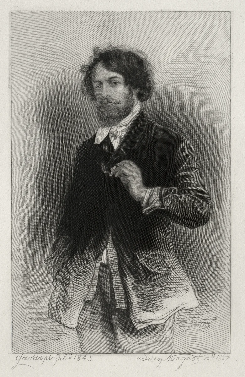 Gavarni by Adrien Nargeot, print, 1867