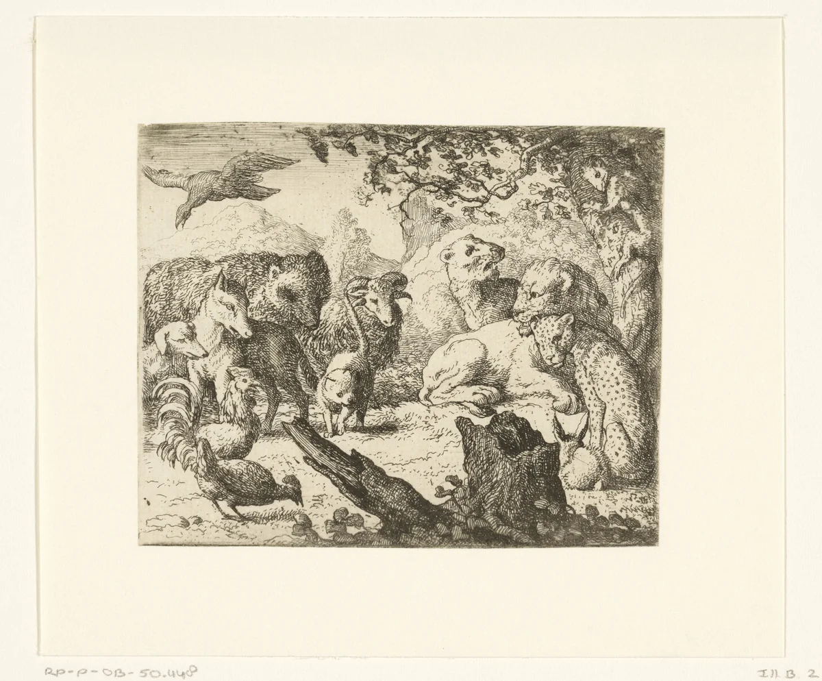 Hofdag bij koning Nobel by Allaert van Everdingen, print, 1665-1675