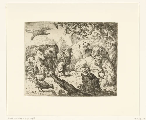 Hofdag bij koning Nobel by Allaert van Everdingen, print, 1665-1675