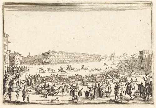 Piazza Presso alla Porta al Prato by Jacques Callot, print, 1622