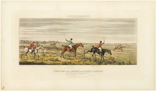 Symptoms of a Skurry, plate three from The Leicestershire Hunt by John Dean Paul, print, 1825
