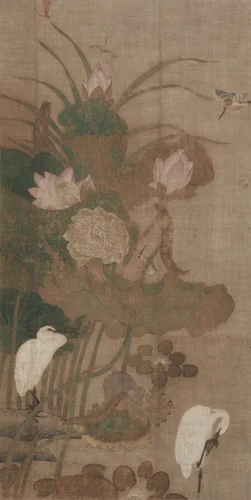 Lotuses, Insects, and Birds by Unknown, painting, 1800-1899