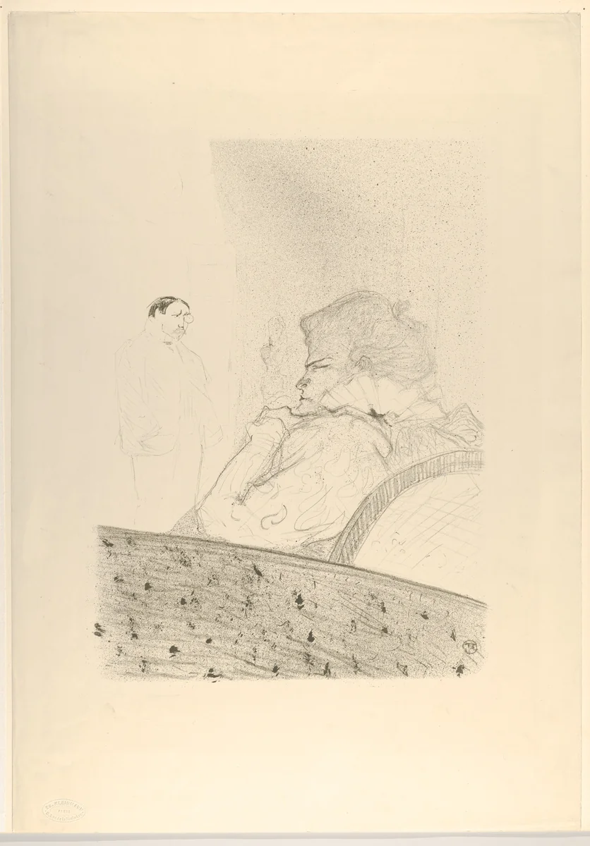 Brandès In Her Box by Henri de Toulouse-Lautrec, print, 1894