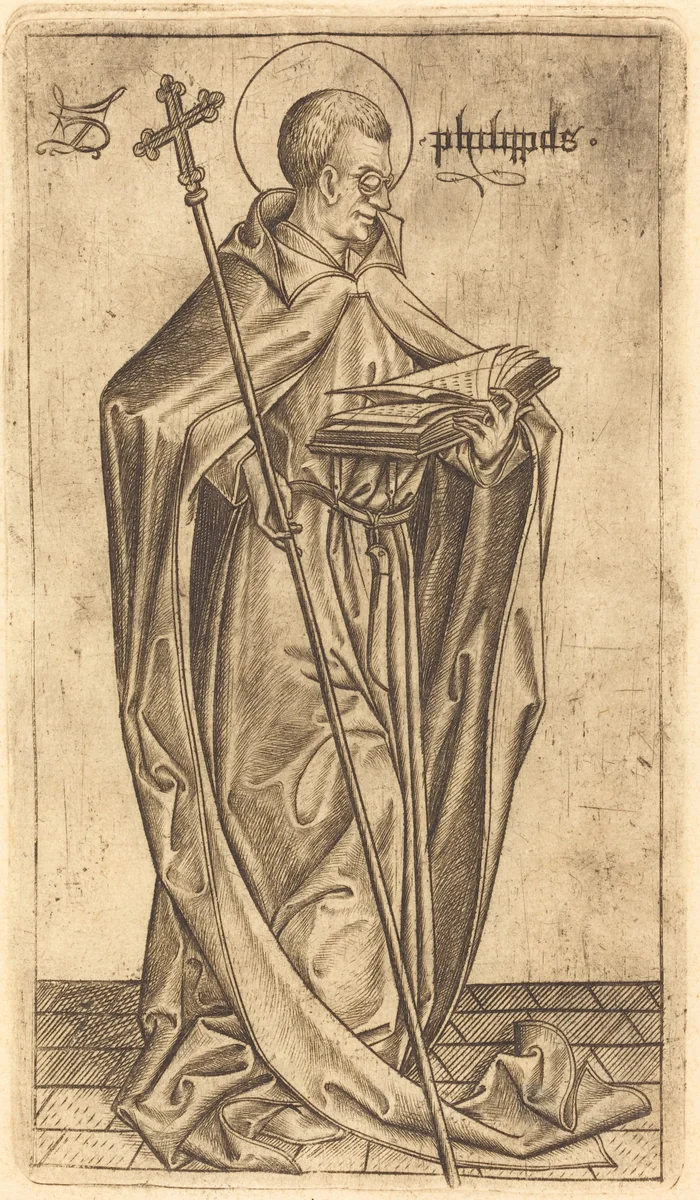 Saint Philip by Israhel van Meckenem, print, 1470-1480