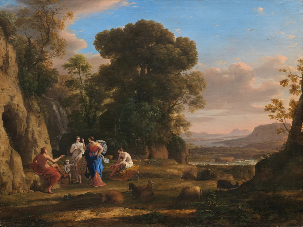 The Judgment of Paris by Claude Lorrain, painting, 1645-1646
