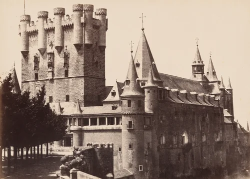 Segovia, Façade of the Alcazar and Moorish Tower by Charles Clifford, photograph, 1849-1859