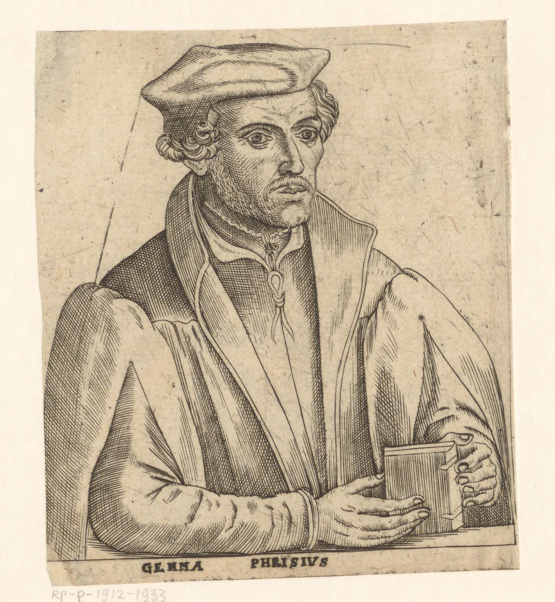 Portret van Gemma Frisius by anonymous, print, 1563-1642