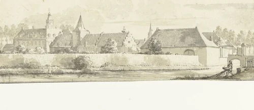 Kasteel Makken te Vierlingsbeek by Jan de Beijer, drawing, 1737