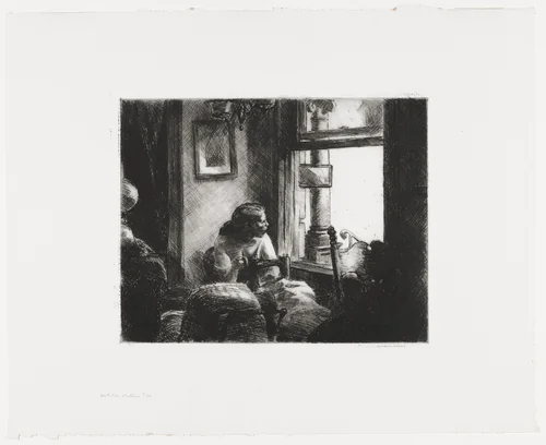 East Side Interior by Edward Hopper, print, 1922