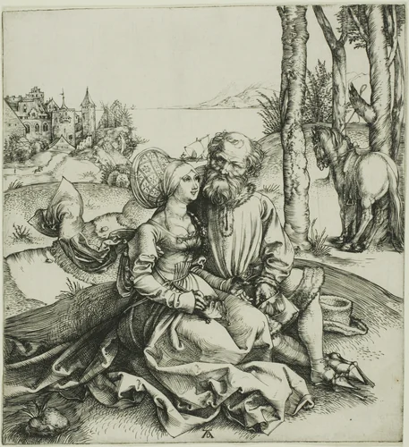 The Ill-Assorted Couple by Albrecht Dürer, print, 1491-1501