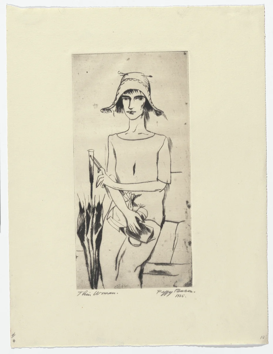 Thin Woman by Peggy Bacon, print, 1925