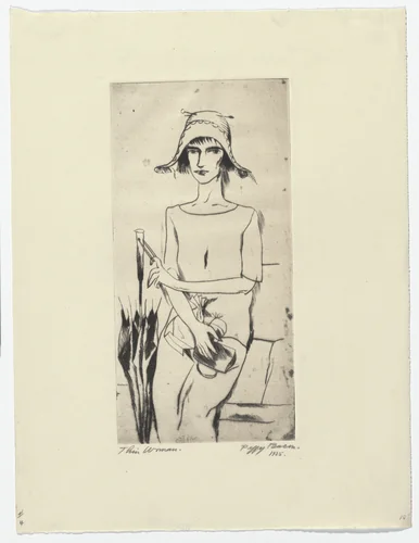 Thin Woman by Peggy Bacon, print, 1925