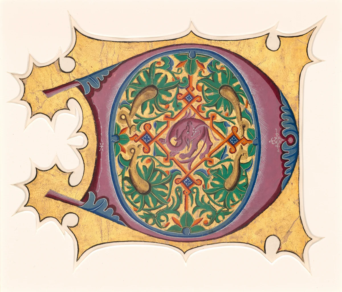 Initial D by Master of the Cypresses, drawing, 1430-1440