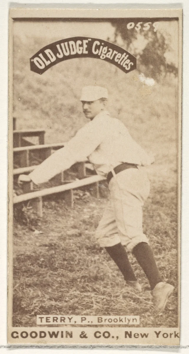 Terry, Pitcher, Brooklyn, from the Old Judge series (N172) for Old Judge Cigarettes by Goodwin & Company, photograph, 1887-1890