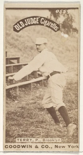 Terry, Pitcher, Brooklyn, from the Old Judge series (N172) for Old Judge Cigarettes by Goodwin & Company, photograph, 1887-1890