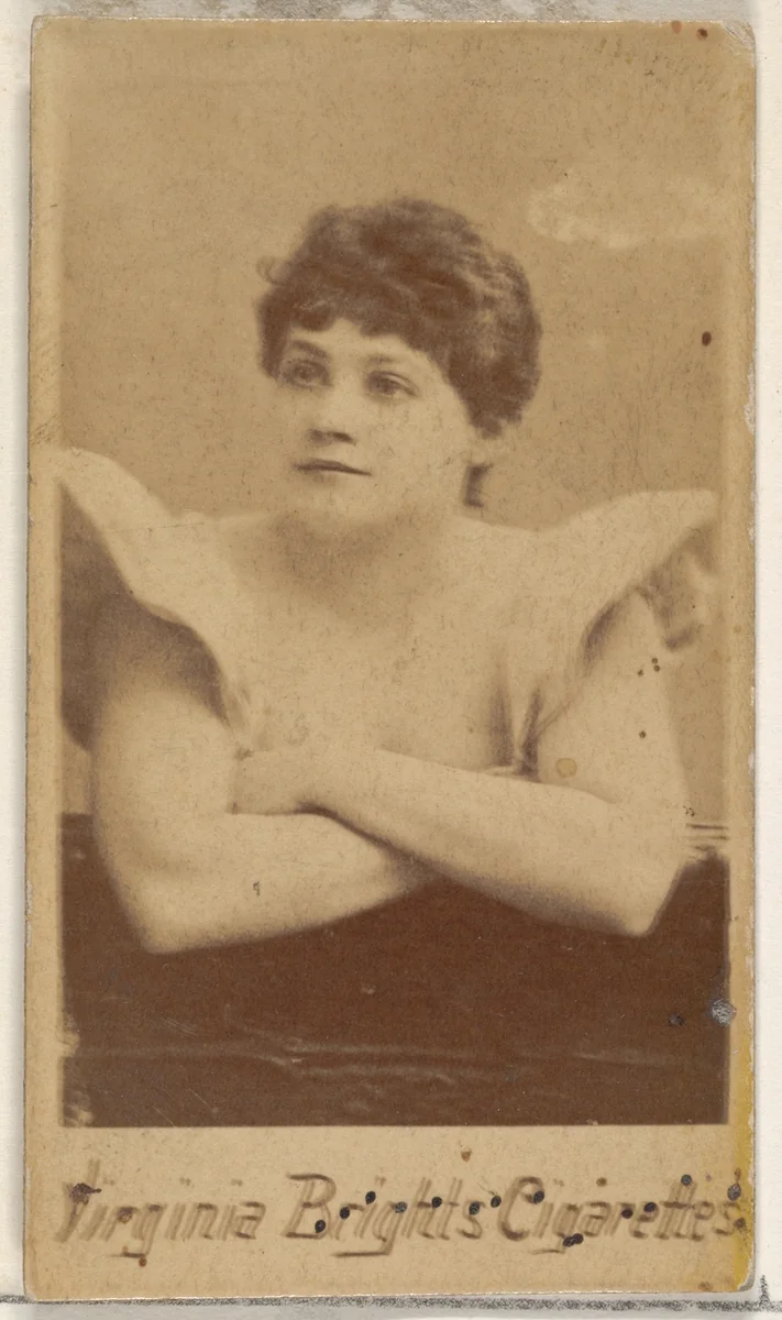 From the Actors and Actresses series (N45, Type 4) for Virginia Brights Cigarettes by Allen & Ginter, photograph, 1885-1891