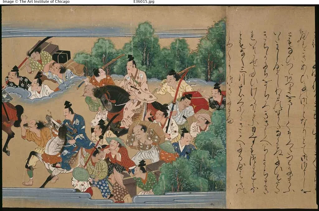 Joruri Monogatari by Iwasa Matabei (岩佐又兵衛), drawing, 1601-1800