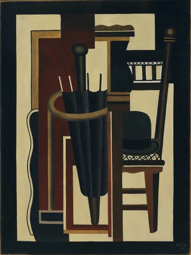 Umbrella and Bowler by Fernand Léger, painting, 1926