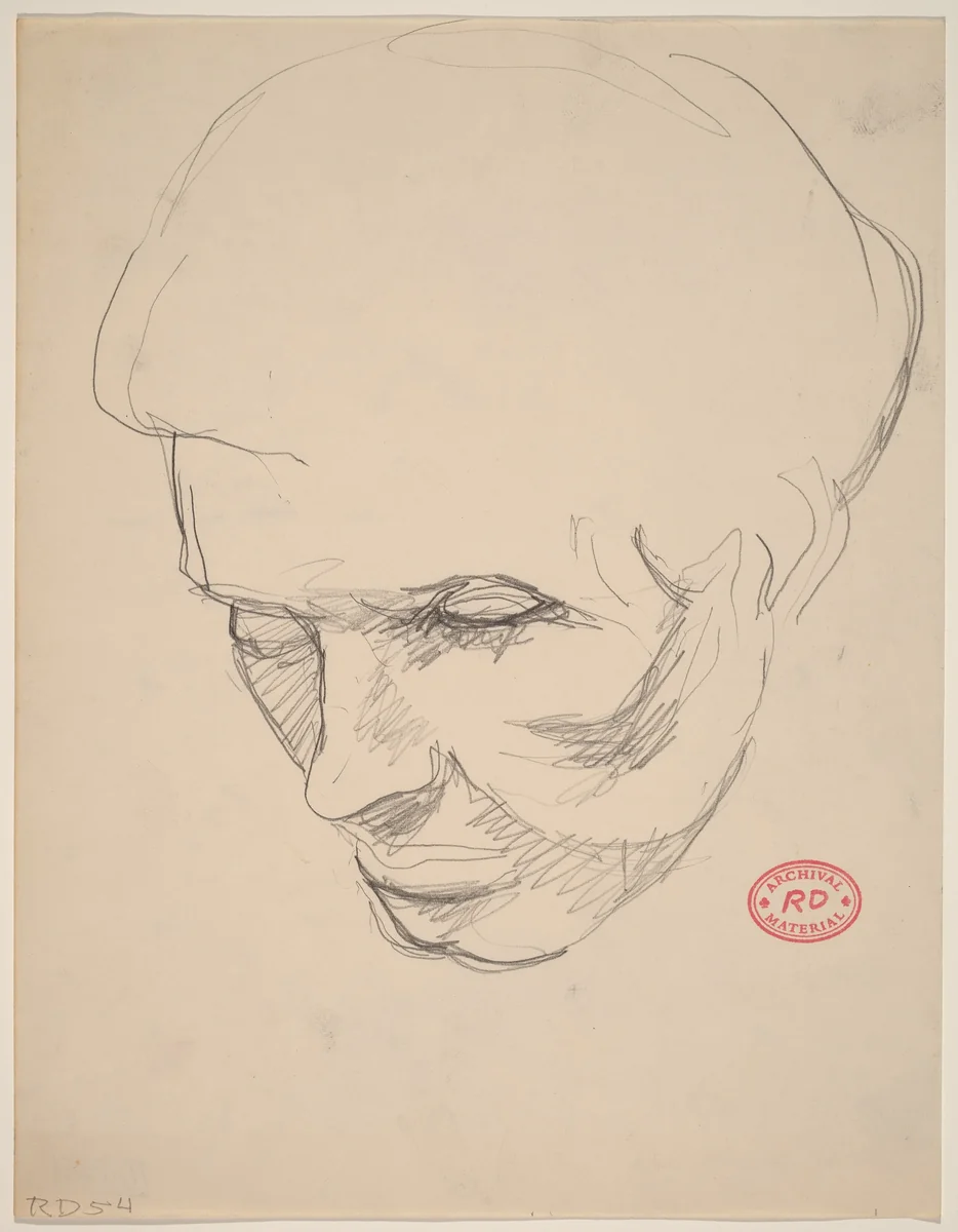 Untitled [head study] by Richard Diebenkorn, drawing, 1955-1967