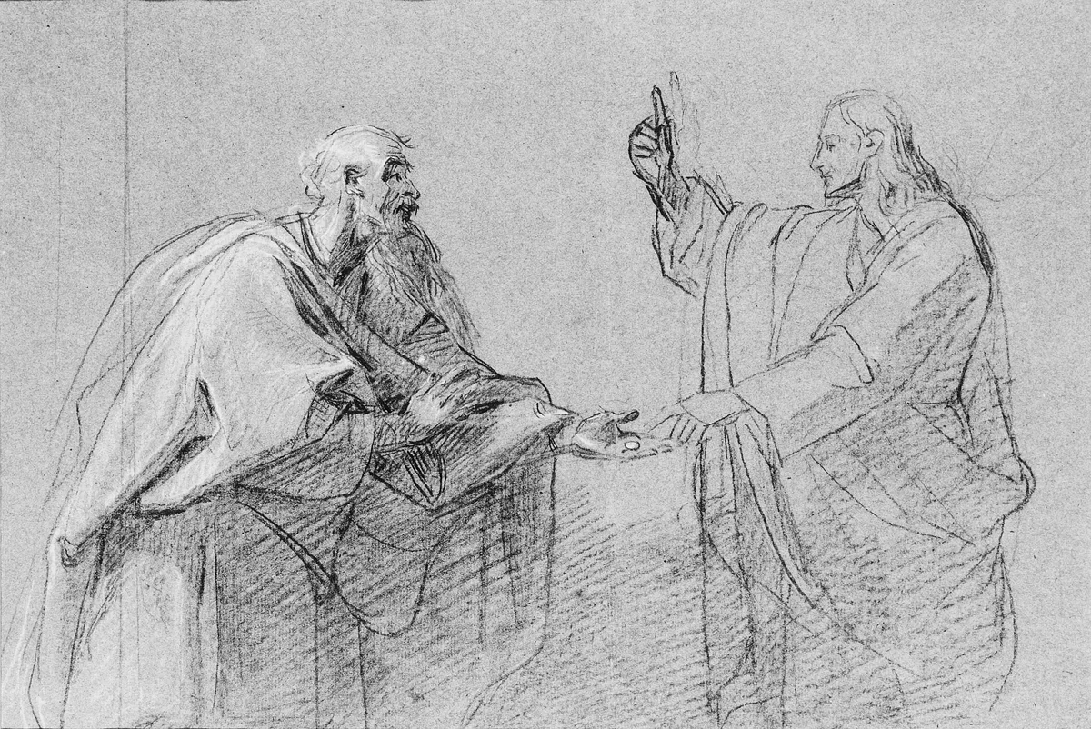 Study for "The Tribute Money" by John Singleton Copley, artwork, 1782