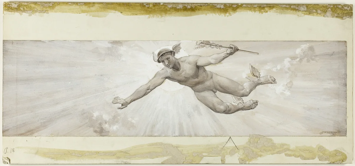 I Dreamt I Saw Thee Robed in Purple Flakes by Will Hicock Low, drawing, 1885