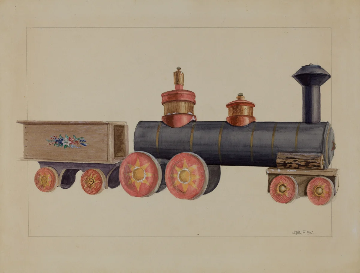 Toy Locomotive by John Fisk, index of american design, 1936