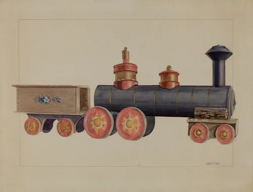 Toy Locomotive by John Fisk, index of american design, 1936
