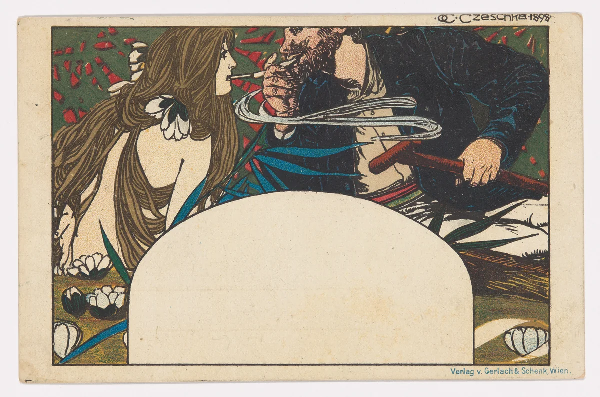 Postcard by Carl Otto Czeschka, design, 1898