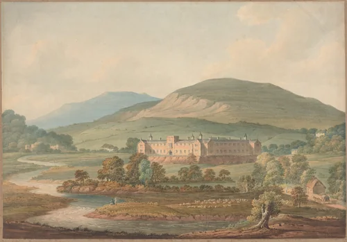 View of an Estate by John William Upham, drawing, 1773-1828