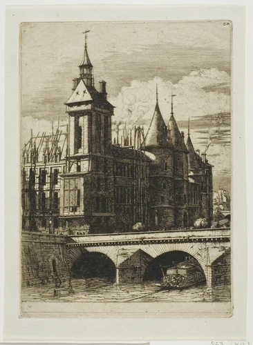 The Clock Tower, Paris by Charles Meryon, print, 1852
