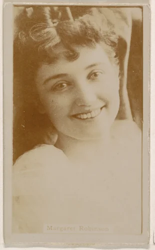 Margaret Robinson, from the Actresses series (N245) issued by Kinney Brothers to promote Sweet Caporal Cigarettes by Kinney Brothers Tobacco Company, photograph, 1890
