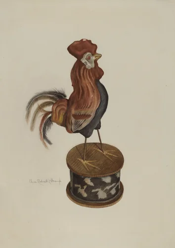 Toy Rooster by Elmer R. Kottcamp, index of american design, 1935-1942