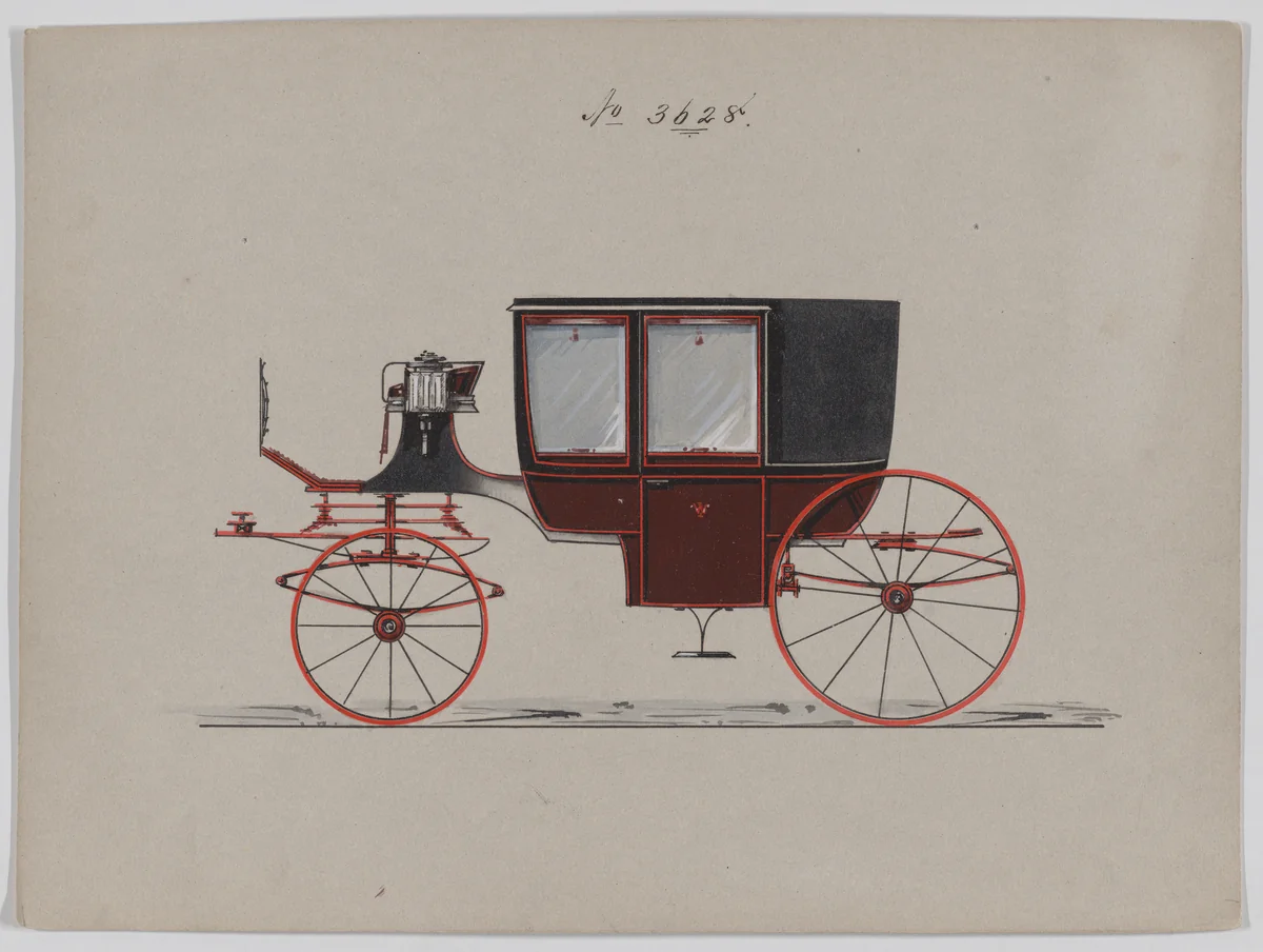 Coach #3628 by Brewster & Co., drawing, 1880