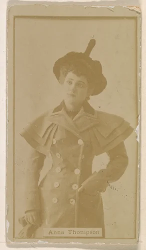 Anna Thompson, from the Actresses series (N245) issued by Kinney Brothers to promote Sweet Caporal Cigarettes by Kinney Brothers Tobacco Company, photograph, 1890