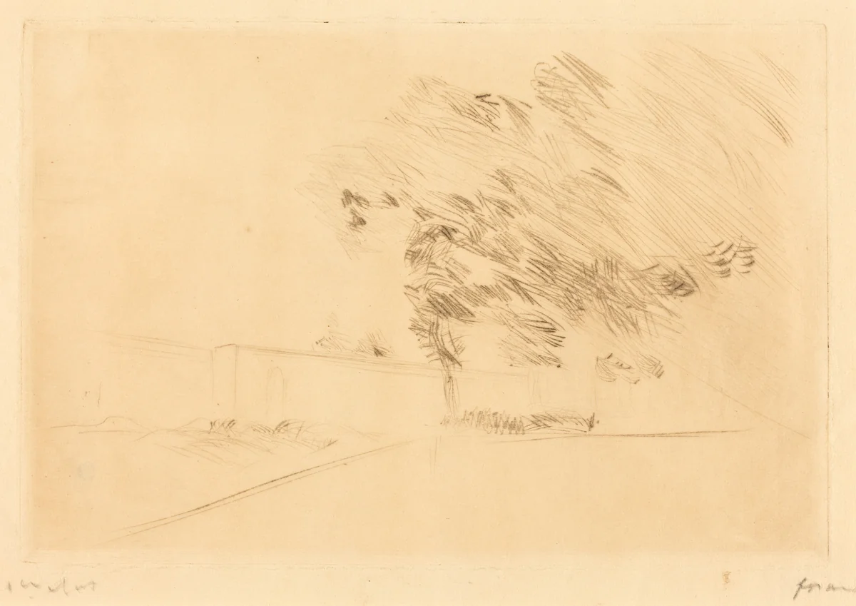 Dans le parc de Versailles (1ère planche) (In the Park at Versailles) (first plate) by Jean-Louis Forain, print, 1909