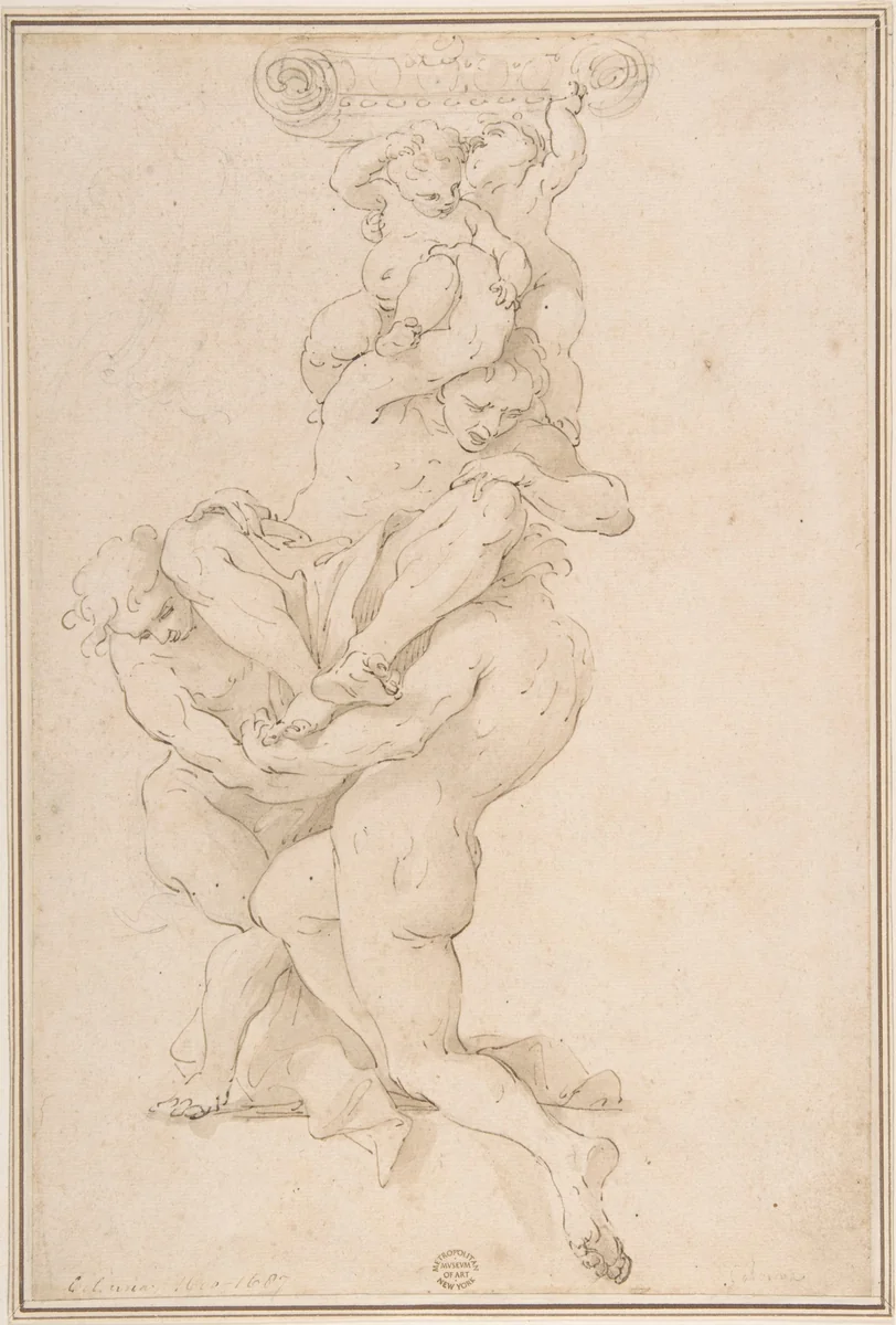 Design for Sculpture by anonymous, drawing, 1600-1700