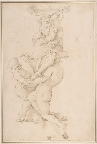 Design for Sculpture by anonymous, drawing, 1600-1700