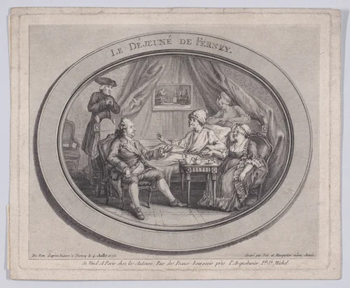 Le Déjeuné de Ferney by Dominique Vivant Denon, print, 1747-1825