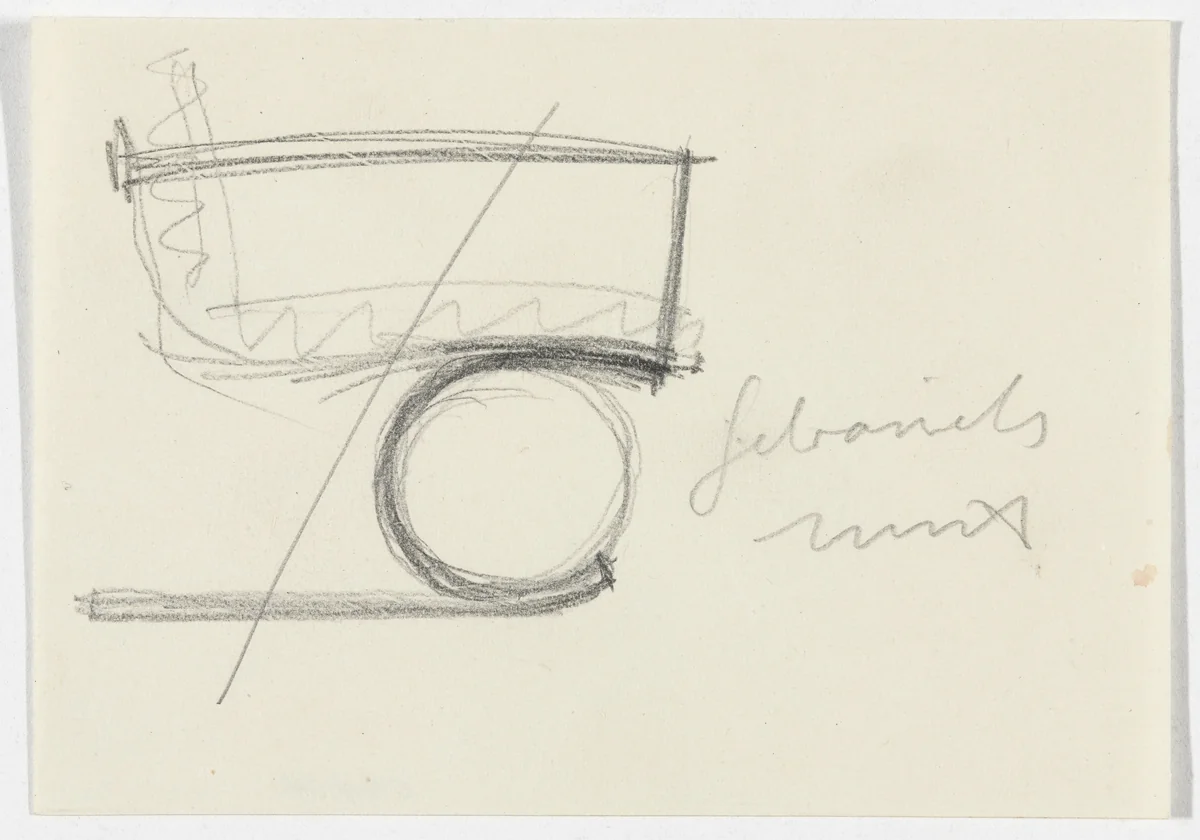 Chair with Arms (Elevation sketch) by Ludwig Mies van der Rohe, mies van der rohe archive, 1926