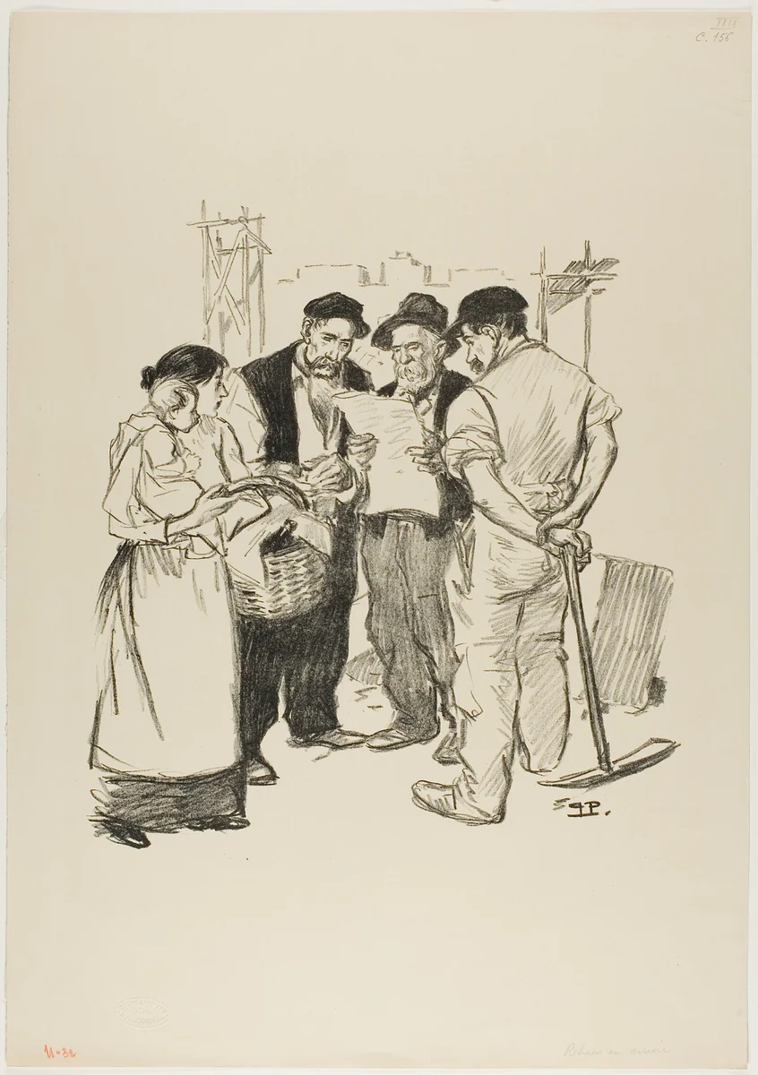 Retour en arrière by Théophile Alexandre Steinlen, print, 1894