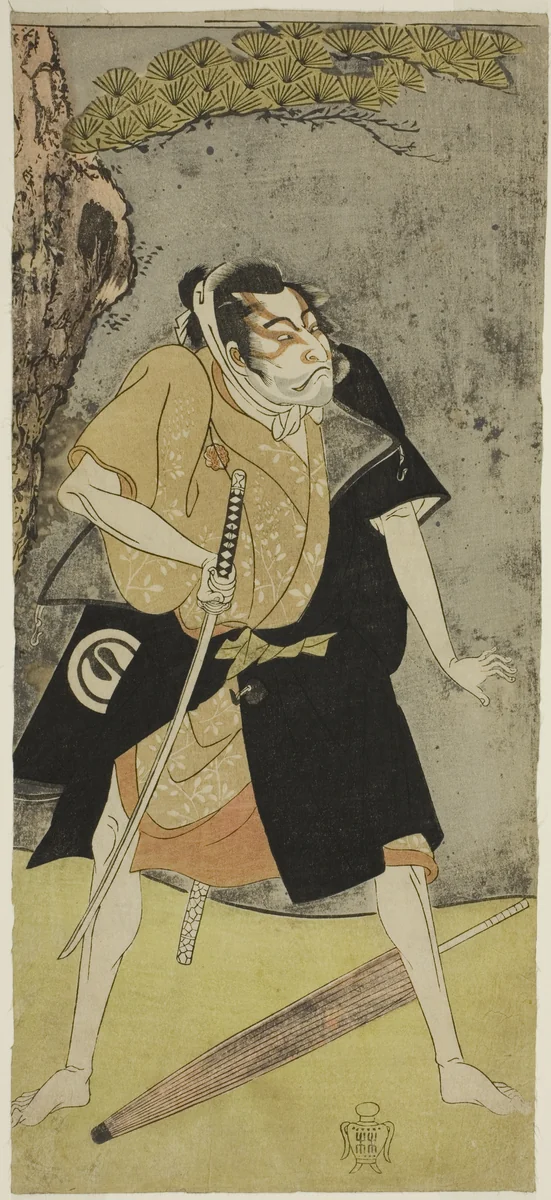 The Actor Sawamura Sojuro II as an Outlaw by Katsukawa Shunsho (勝川 春章), print, 1764-1774